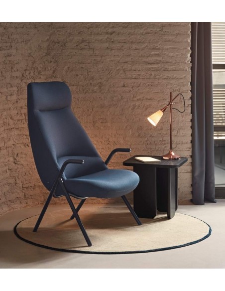 Teulat Sillón de diseño DINS alto, tela, metal Teulat Sillón de diseño DINS alto, tela, metal