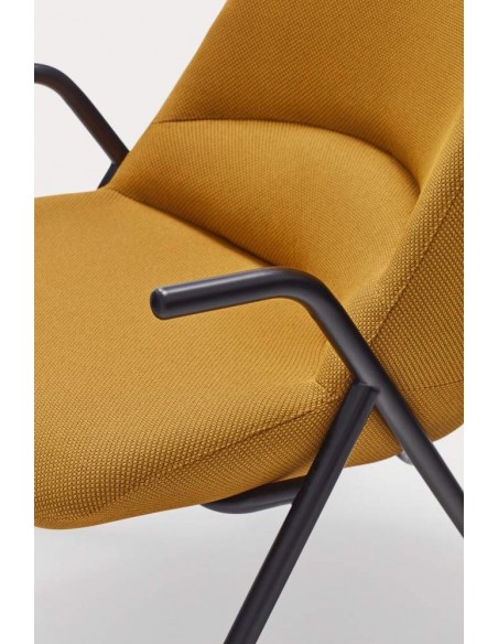 Teulat Poltrona de design DINS alta, tecido, metal