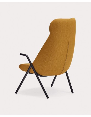 Teulat Poltrona de design DINS alta, tecido, metal
