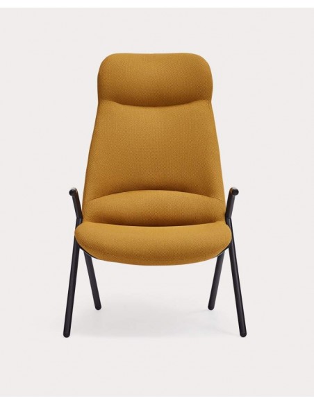 Teulat Poltrona de design DINS alta, tecido, metal