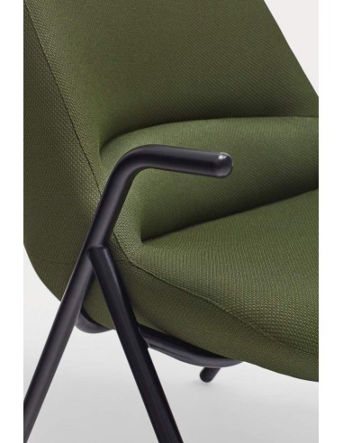 Teulat Poltrona de design DINS alta, tecido, metal