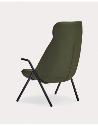 Teulat Sillón de diseño DINS alto, tela, metal