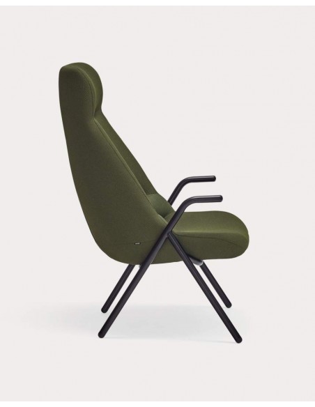 Teulat Poltrona de design DINS alta, tecido, metal