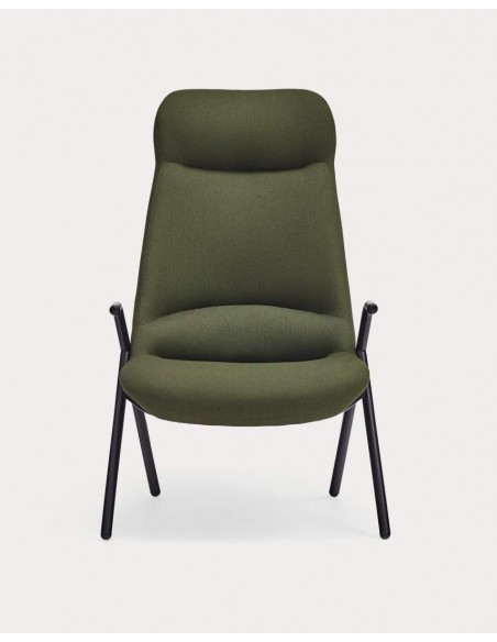 Teulat Poltrona de design DINS alta, tecido, metal