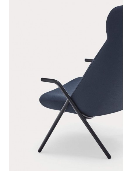 Teulat Sillón de diseño DINS alto, tela, metal Teulat Sillón de diseño DINS alto, tela, metal