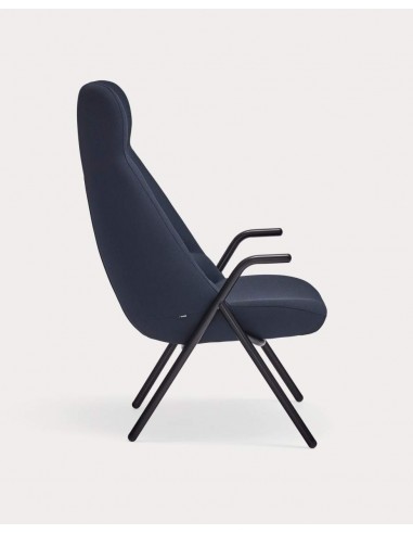 Teulat Sillón de diseño DINS alto, tela, metal