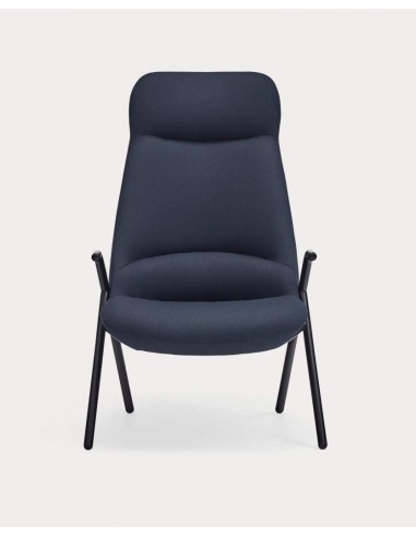 Teulat Sillón de diseño DINS alto, tela, metal