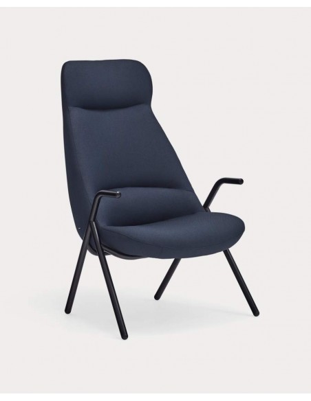 Teulat Poltrona de design DINS alta, tecido, metal