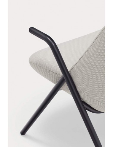 Teulat Sillón de diseño DINS alto, tela, metal