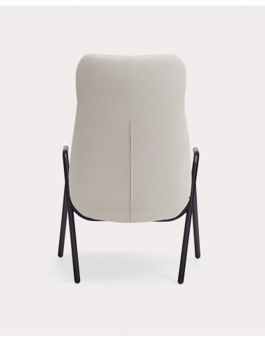 Teulat Sillón de diseño DINS alto, tela, metal