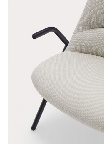 Teulat Poltrona de design DINS alta, tecido, metal