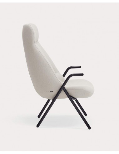 Teulat Sillón de diseño DINS alto, tela, metal