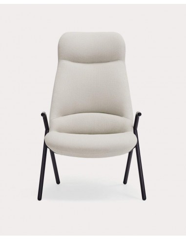 Teulat Sillón de diseño DINS alto, tela, metal