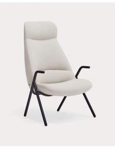 Teulat Poltrona de design DINS alta, tecido, metal 2