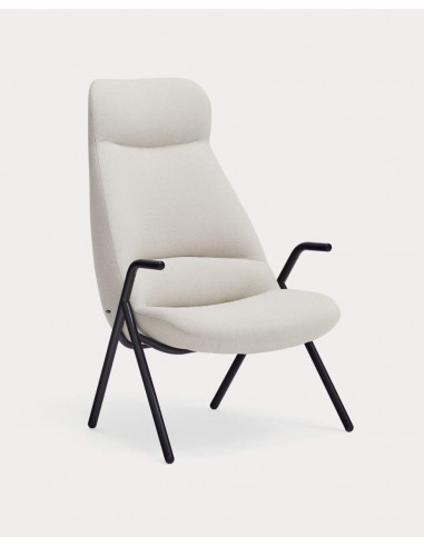 Teulat Poltrona de design DINS alta, tecido, metal
