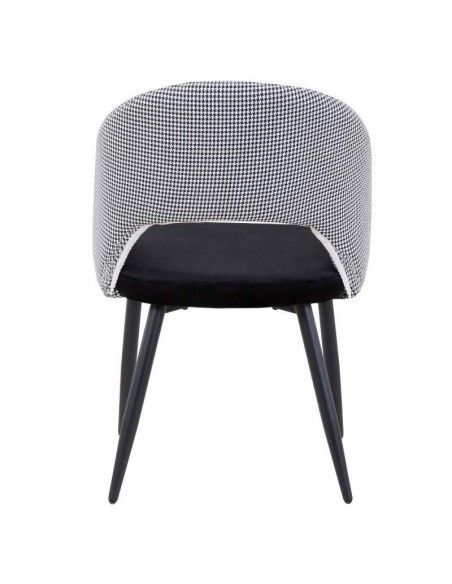 Silla Gael, mid Century, tapizado pata de gallo negro