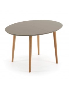 Oakland mesa extensible Oval 120(200)x90 marrón, haya