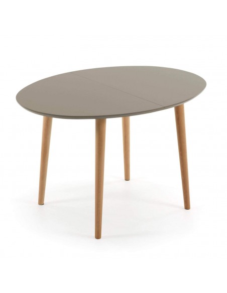 Oakland mesa extensible Oval 120(200)x90 marrón, haya