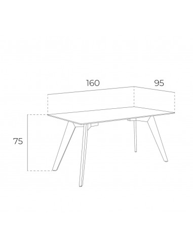 Angel Cerdá 1031, Mesa Comedor de Diseño 160x95, cristal, nogal