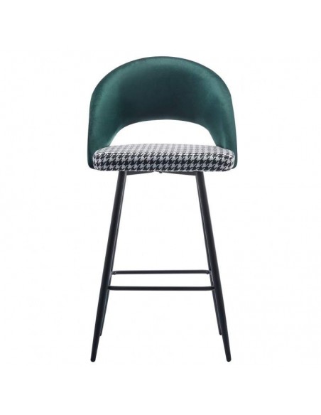 Banquinho CLEO, metal, estofado verde com Houndstooth. Banquinho CLEO, metal, estofado verde com Houndstooth.