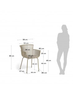 Silla Surpika de Polipropileno, Polipiel y Acero. 2