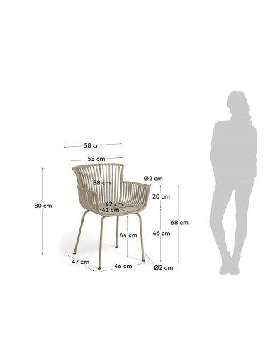 Silla Surpika de Polipropileno, Polipiel y Acero.