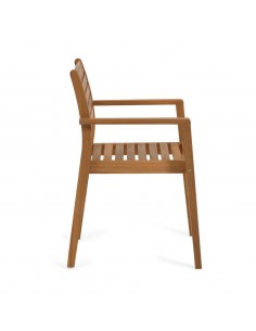 Silla de exterior Hanzel de madera maciza de acacia 100%. 2