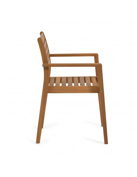 Silla de exterior Hanzel de madera maciza de acacia 100%. Silla de exterior Hanzel de madera maciza de acacia 100%.