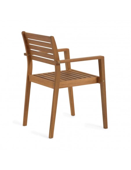 Silla de exterior Hanzel de madera maciza de acacia 100%. Silla de exterior Hanzel de madera maciza de acacia 100%.