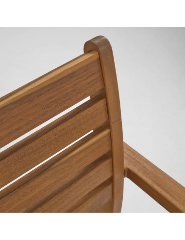 Silla de exterior Hanzel de madera maciza de acacia 100%.