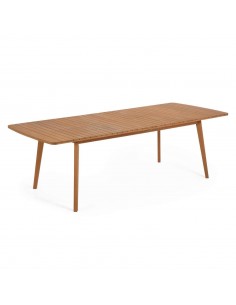 Mesa extensível ao ar livre Hanzel madeira maciça 100% eucalipto 183 (240) x 100 cm. 2