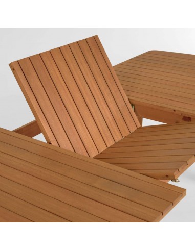 Mesa extensível ao ar livre Hanzel madeira maciça 100% eucalipto 183 (240) x 100 cm.