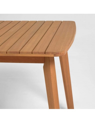 Mesa extensible de exterior Hanzel madera maciza 100% eucalipto 183 (240) x 100 cm.