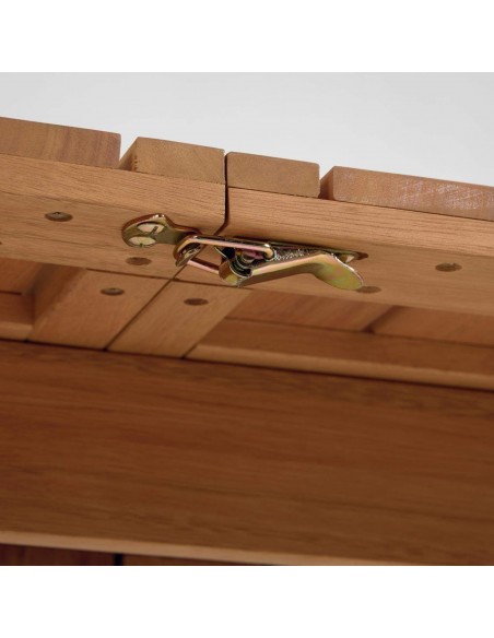 Mesa extensível ao ar livre Hanzel madeira maciça 100% eucalipto 183 (240) x 100 cm.
