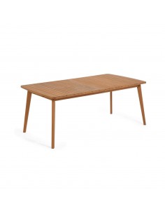 Mesa extensível ao ar livre Hanzel madeira maciça 100% eucalipto 183 (240) x 100 cm.