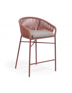 Taburete terraza Yanet 65 de cuerda, acero galvanizado 2