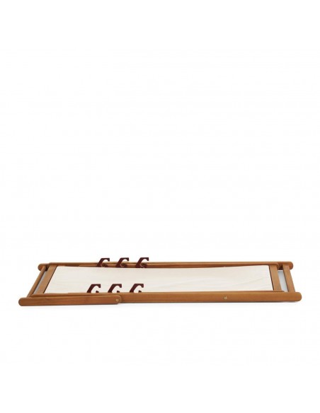 Hamaca plegable de exterior Adredna de madera maciza acacia 100% y tejido.