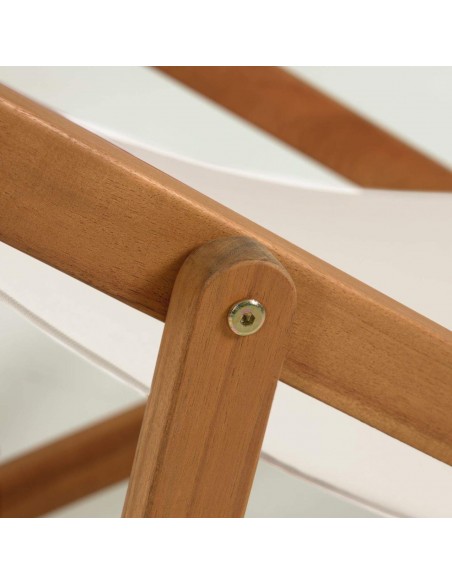 Hamaca plegable de exterior Adredna de madera maciza acacia 100% y tejido.