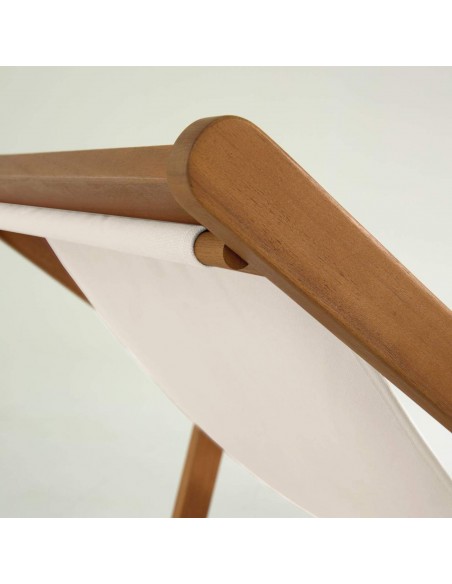 Hamaca plegable de exterior Adredna de madera maciza acacia 100% y tejido.