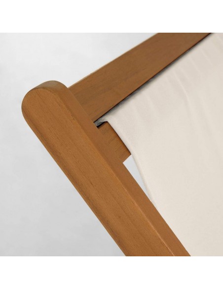 Hamaca plegable de exterior Adredna de madera maciza acacia 100% y tejido.
