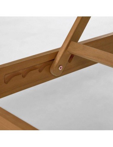 Tumbona de exterior Caterin tejido y madera maciza eucalipto 100%.