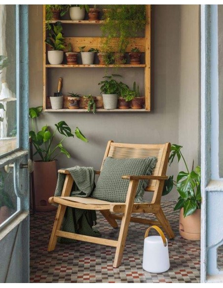 Sillón para exterior, Geralda madera maciza acacia 100% con acabado natural u oscuro. Sillón para exterior, Geralda madera maciza acacia 100% con acabado natural u oscuro.