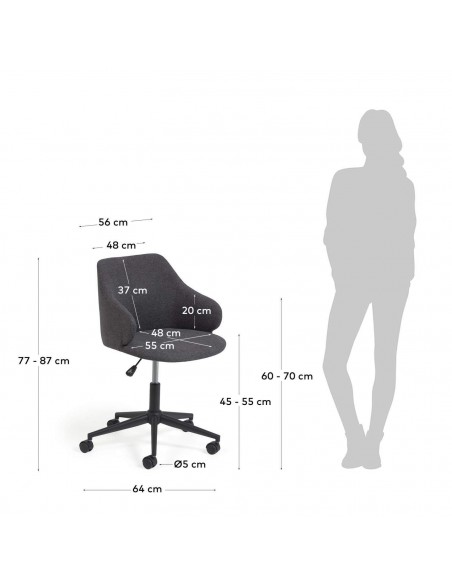 Cadeira de design de mesa Einara.