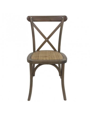 Silla CROSS Bistro, apilable, haya, asiento de ratán