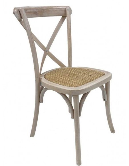 Cadeira CROSS Bistro, empilhável, faia, assento de rattan