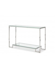 Console de vidro e aço STELLE 120x40.