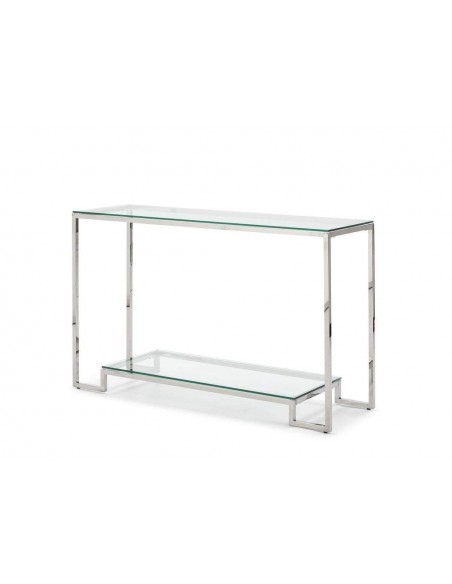 Console de vidro e aço STELLE 120x40.