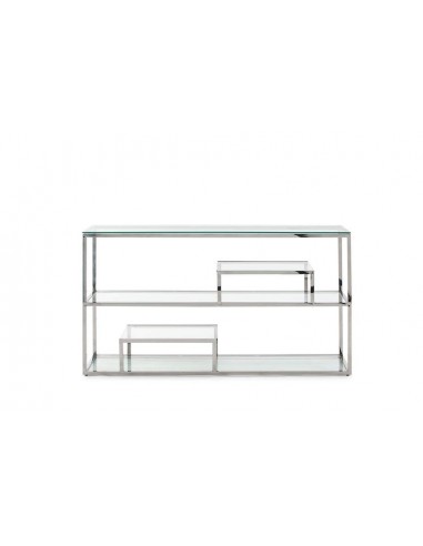 Console de vidro e aço SALT 140 x 38.