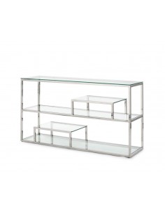 Console de vidro e aço SALT 140 x 38.
