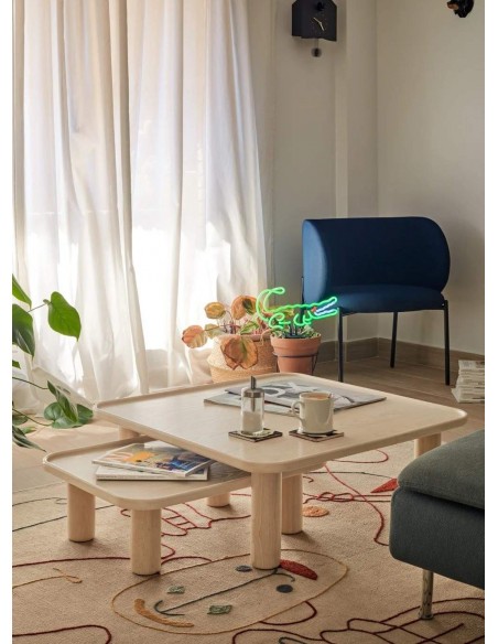 Teulat Nest 80 mesa nido de centro, freno natural Teulat Nest 80 mesa nido de centro, freno natural